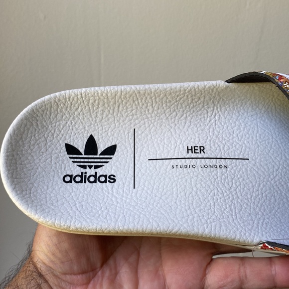 adidas floral slides
